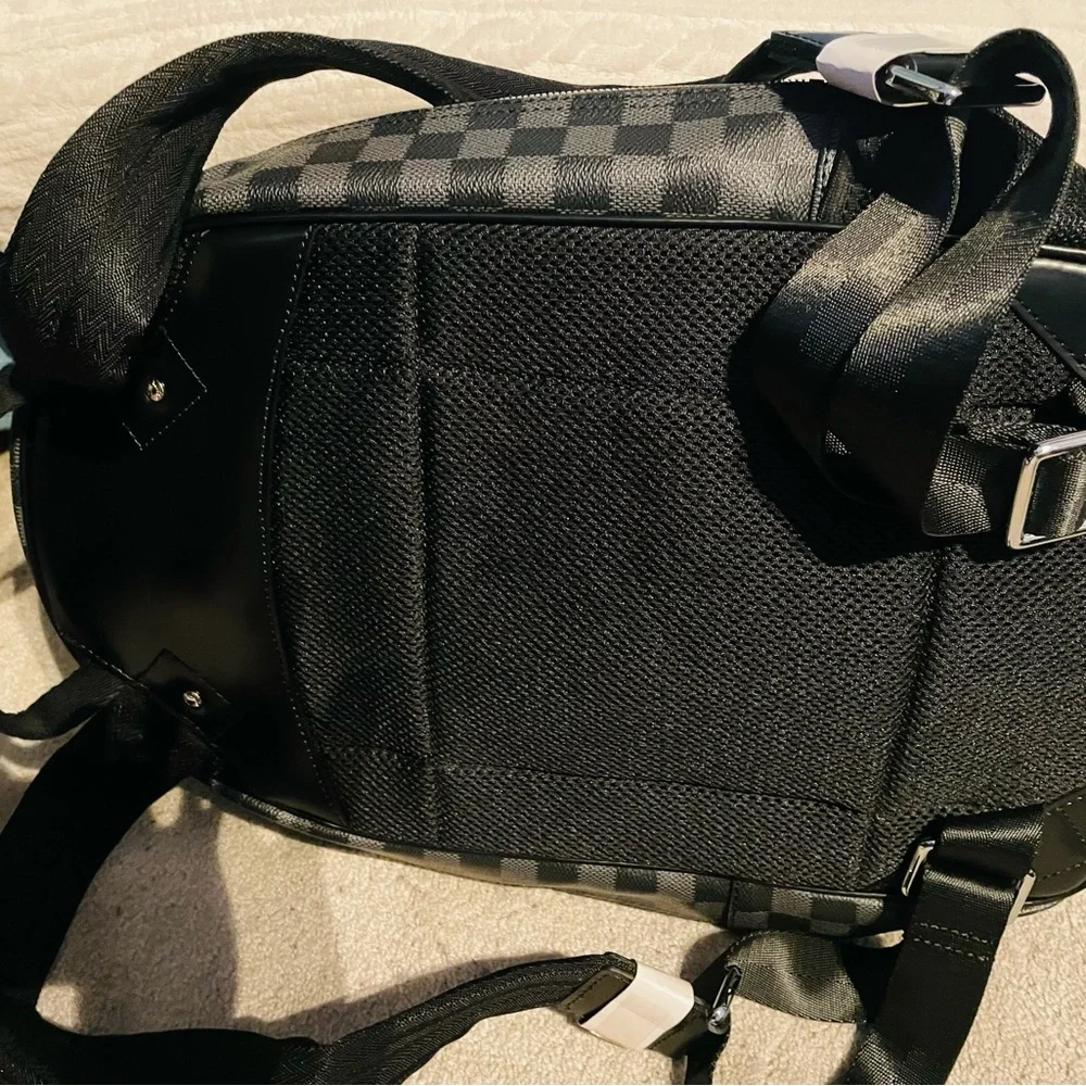 Men's Black Checkerboard Backpack - LV - Picture 3 of 4